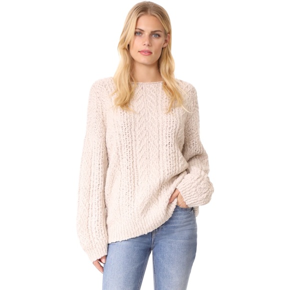 Vince Sweaters - Vince cable knit boat neck sweater winter white
